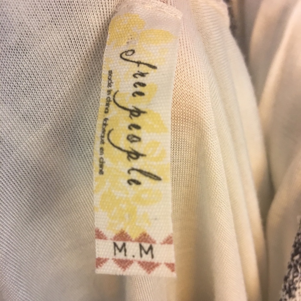 Free People Dress Sz M Boho Mesh Overaly Beach - Picture 4 of 6